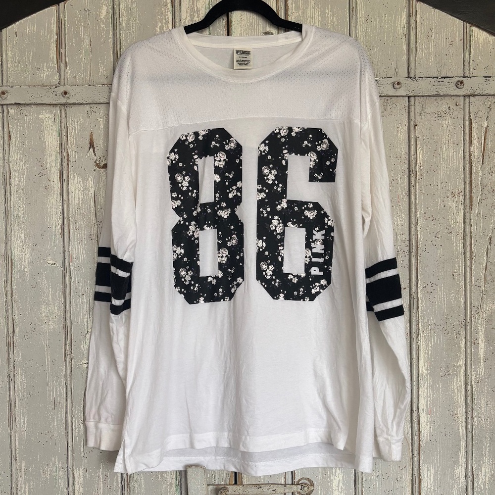 Victoria's Secret Pink Workout Jersey - Floral Sporty Design